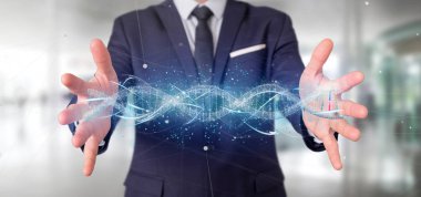 3d tutan işadamı görünümünü işlemek Dna