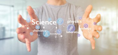 İşadamı Holding bilim simgeler ve başlık 