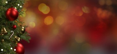 Noel arkaplanı süs ve ışık atmosferiyle