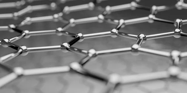 배경-3에 그래 핀 분자 나노 기술 구조 — 스톡 사진