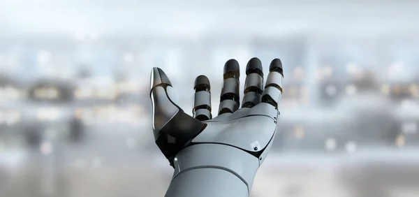 Cyborg robot hand - 3d rendering