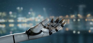 Bir Robot El Cyborg Görünümü - 3d render