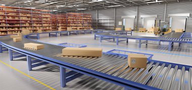 Mal stok arka plan 3d render depo