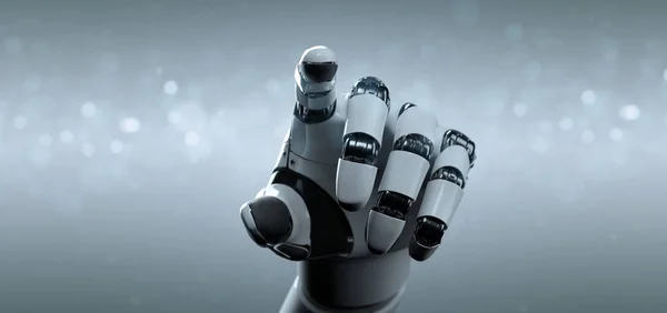 Cyborg robot hand - 3d rendering