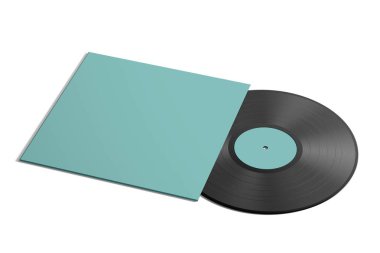 Vinil kaydı Mockup - 3d render