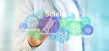 İşadamı Holding bilim simgeler ve başlık 