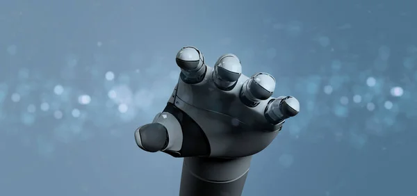 Cyborg robot hand - 3d rendering – stockfoto