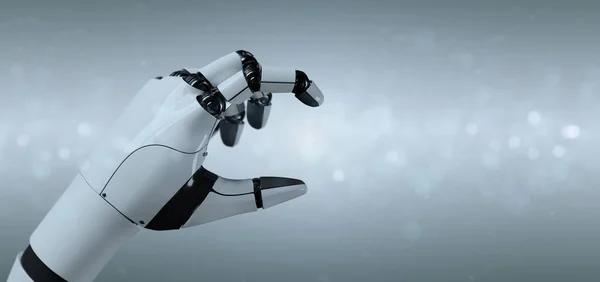 사이보그 로봇 손 - 3D 렌더링 — 스톡 사진