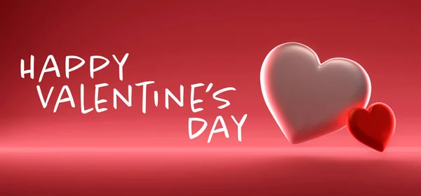 Valentine's day illustration with heart  - 3d rendering — Stock Photo, Image