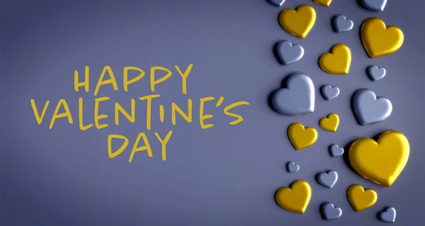 Valentine's day illustration with heart  - 3d rendering — 스톡 사진