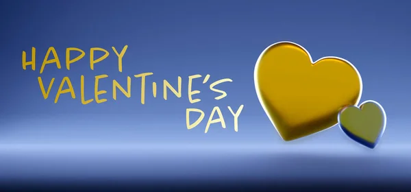 Valentin-nap illusztráció szívvel - 3d renderelés — Stock Fotó