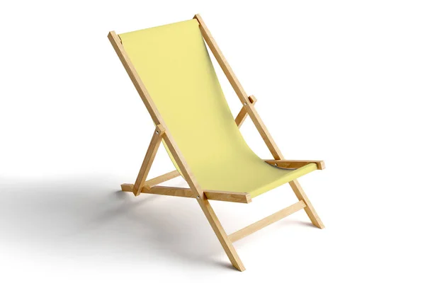 Vue Une Chaise Plage Jaune — Photo