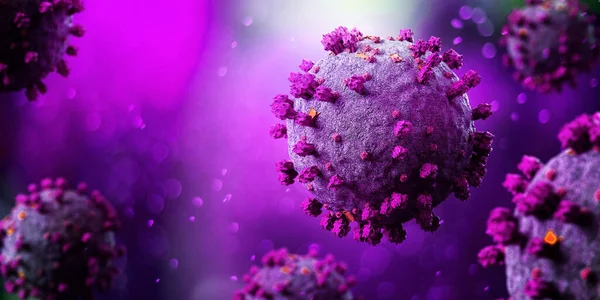 Προβολή Φόντου Coronavirus Covid Rendering — Φωτογραφία Αρχείου