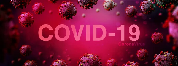 Visualização Fundo Coronavirus Covid Renderização — Fotografia de Stock