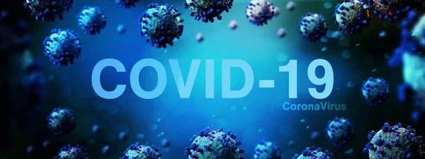Viiew Coronavirus Covid Bakgrund Rendering — Stockfoto