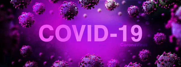 Visualização Fundo Coronavirus Covid Renderização — Fotografia de Stock