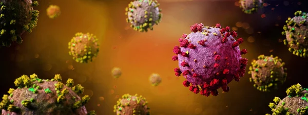 View Coronavirus Covid Background Rendering — Stock Photo, Image