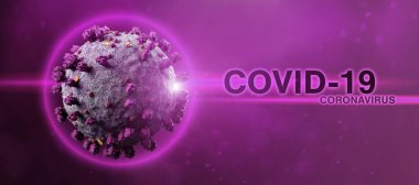 Coronavirus Covid-19 arkaplanının görünümü - 3D görüntüleme