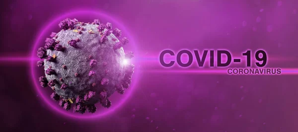 Visa Coronavirus Covid Bakgrund Rendering — Stockfoto