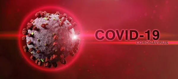 Vue Arrière Plan Coronavirus Covid Rendu — Photo