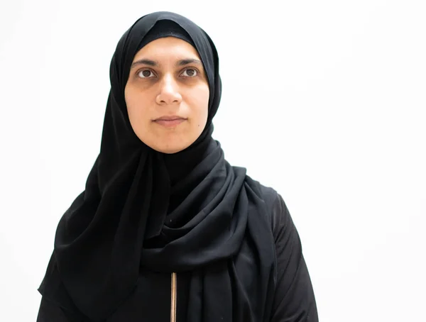 Potret Wanita Muslim Ekspresi Wajah — Stok Foto