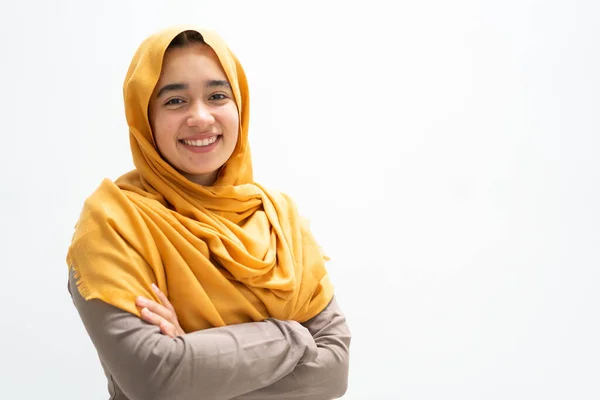 Muslimisches Frauenporträt Mimik — Stockfoto