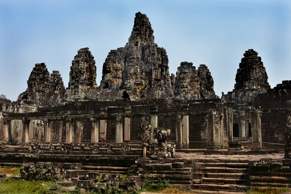 캄보디아 앙코르에에서 바이욘 사원 — 스톡 사진