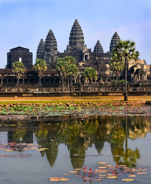 Chrám Angkor Wat, Siem Reap, Kambodža, února 2018 — Stock fotografie