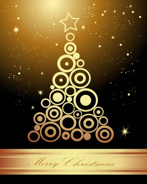 Merry Christmas Background Gold Black — Stock Vector