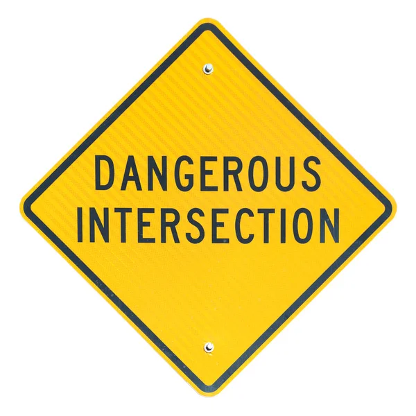 Dangerous Intersection sign — Stock Photo, Image