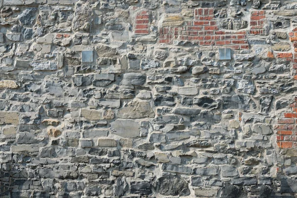 Pared de piedra y ladrillo — Foto de Stock