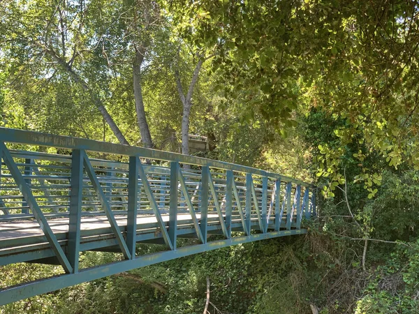 Footbridge Stevens Creek Mountain View California — стокове фото