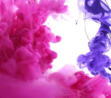 Sudaki akrilik renkler. Soyut arkaplan.