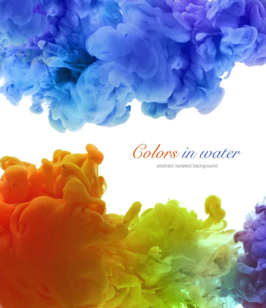 Acrylic colors and ink in water. Abstract frame background. — Stock Photo, Image