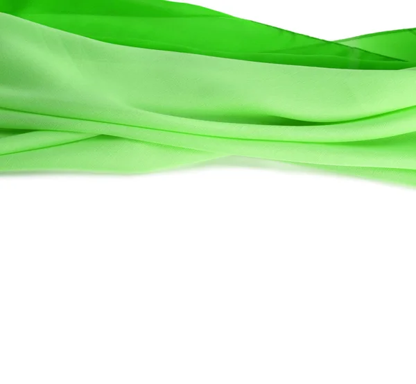 Фон з зеленої шовкової тканини — стокове фото