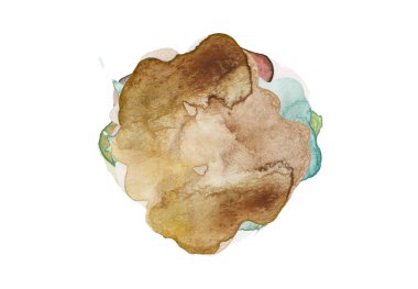 soyut renkli sulu boya leke 