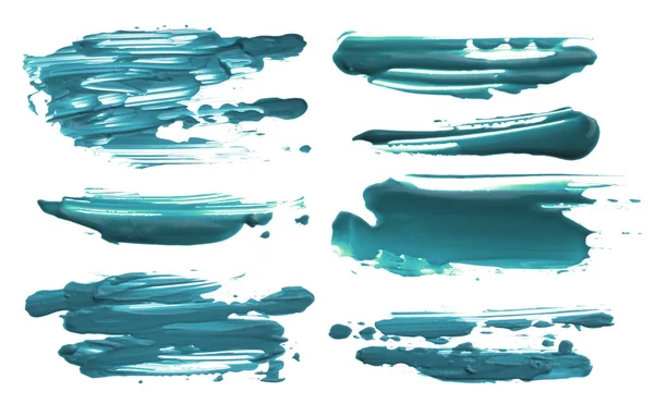 Abstract acrylic color brush strokes blots. Isolated. — Stock Photo, Image