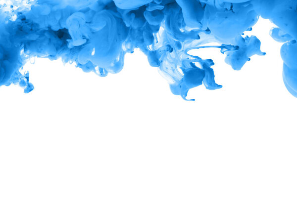 Акриловые цвета и чернила в воде. Абстрактный фон кадра. Isol
