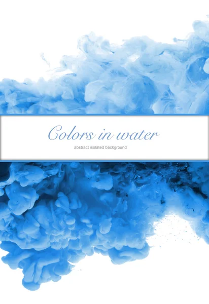 Acrylfarben und Tusche in Wasser. abstrakter Rahmenhintergrund. — Stockfoto