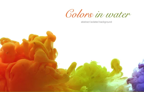 Ακρυλικά χρώματα και μελάνι σε νερό. Αφηρημένο πλαίσιο φόντο. — Φωτογραφία Αρχείου