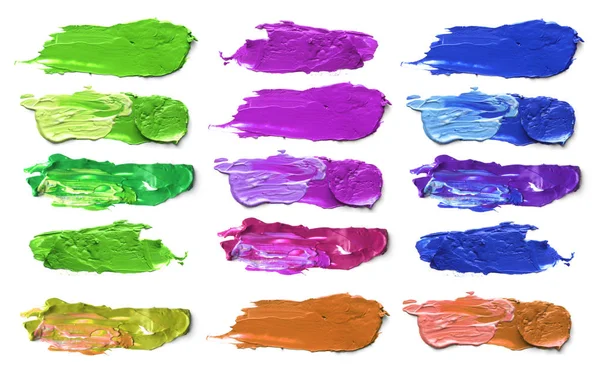 Pinceladas acrílicas abstractas de color . — Foto de Stock