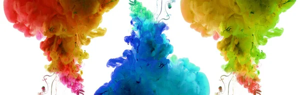 Acrylic colors and ink in water. — Stock Photo, Image