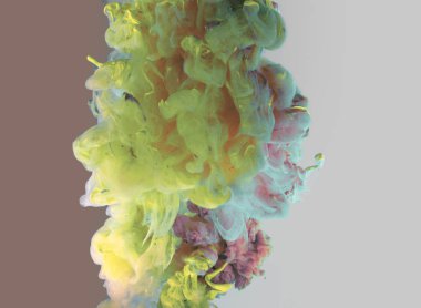 Akrilik renkler ve suda mürekkep.