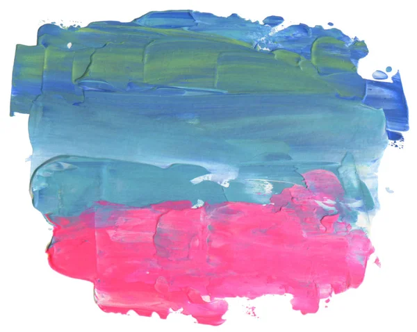 Abstract acrylic color brush strokes. Collection. Isolated on wh — Stock Photo, Image