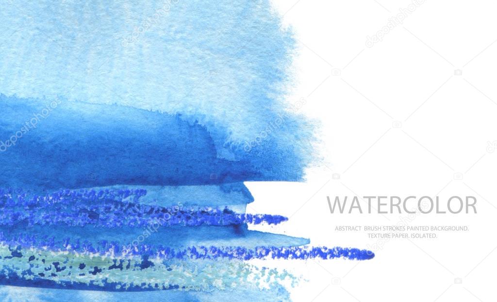 Abstract watercolor brush strokes painted background. Texture pa