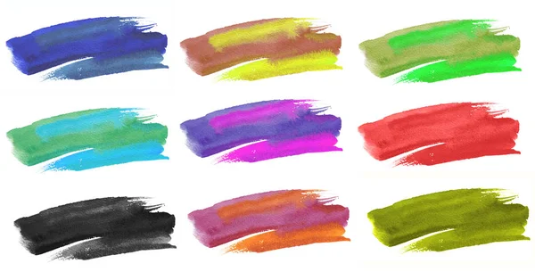 Abstract watercolor brush strokes painted background. — Stock Photo, Image