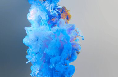 Sudaki akrilik renkler. Soyut arkaplan. 