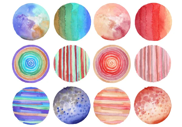 Abstract watercolor circle painted background. Texture paper. Is — Stock Photo, Image