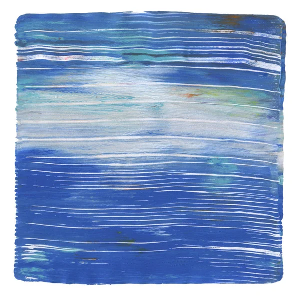 Abstract blue color acrylic and watercolor painting. Monotype te — Stock Photo, Image