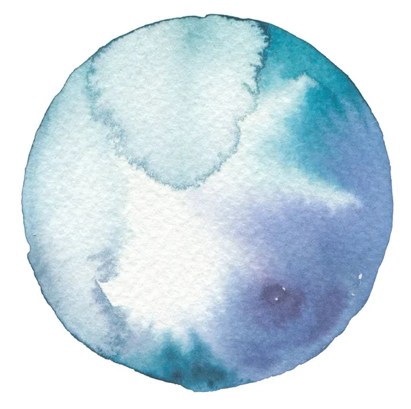 Aquarela Círculo pintura sobre fundo branco . — Fotografia de Stock